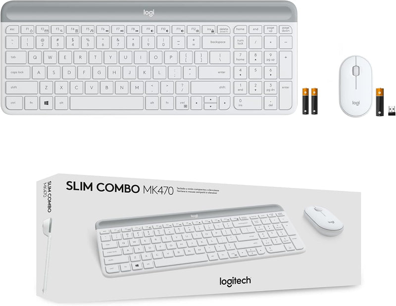 Logitech MK470 Slim Wireless Combo (English Version) - White 白色 920-009183 原裝行貨