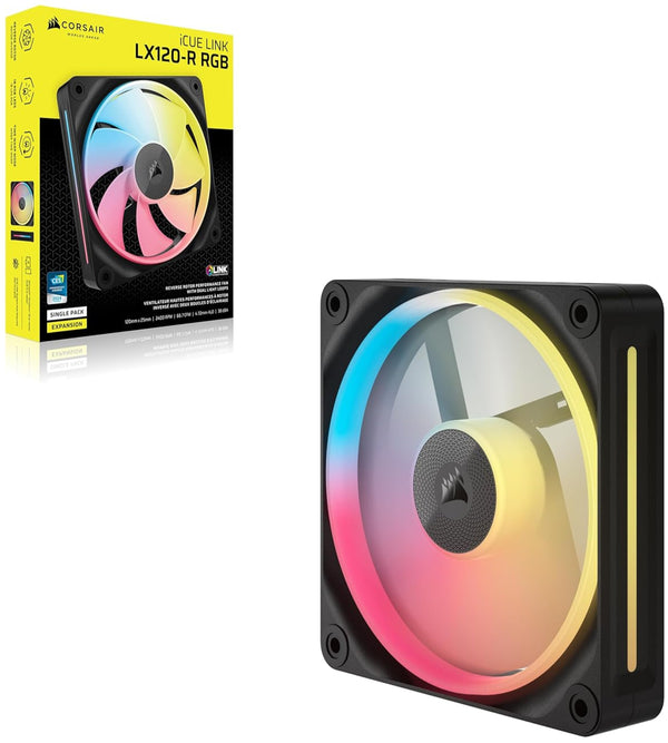 Corsair iCUE LINK LX120-R RGB Expansion Black 120mm PWM Reverse PC Case Fan (CO-9051049-WW)