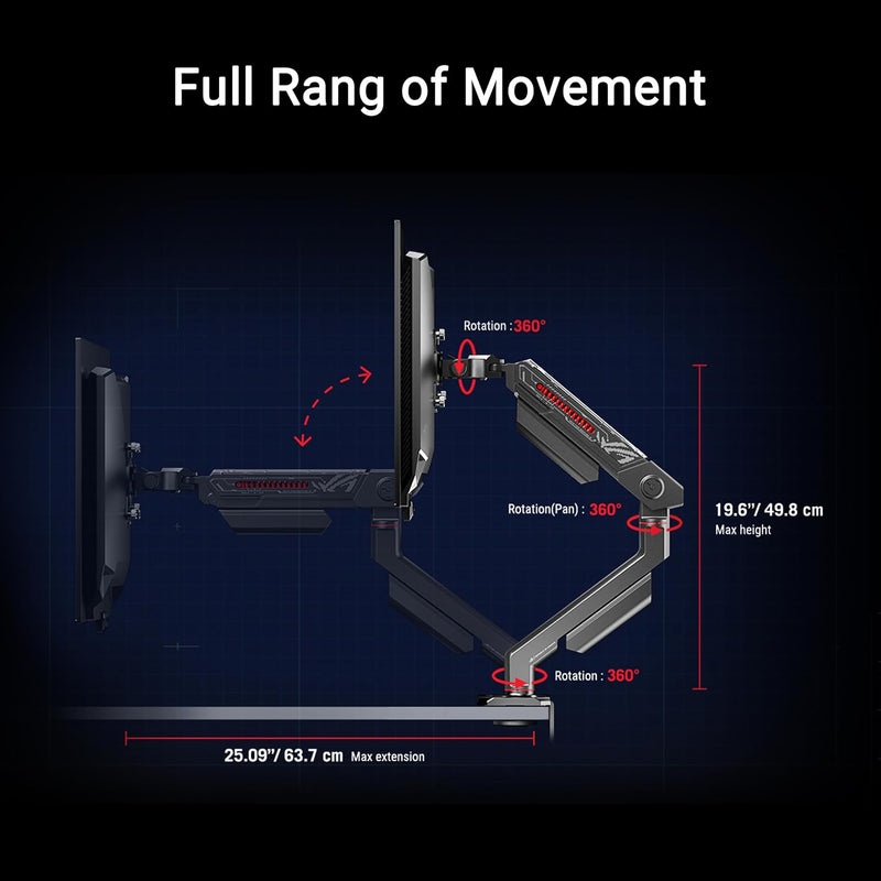 ASUS ROG Ergo Monitor Arm 人體工學顯示器掛架 AAS01