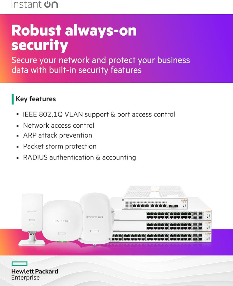 HPE Networking Instant On 1930 24port Gigabit Managed Network Switch w/PoE w/4xSFP