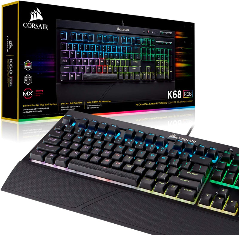 Corsair K68 RGB Mechanical Gaming Keyboard - CHERRY® MX Red Switch CH-9102010-NA