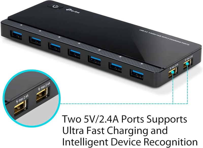 TP-Link UH720 USB 3.0 7-Port Hub w/2*Charging Ports