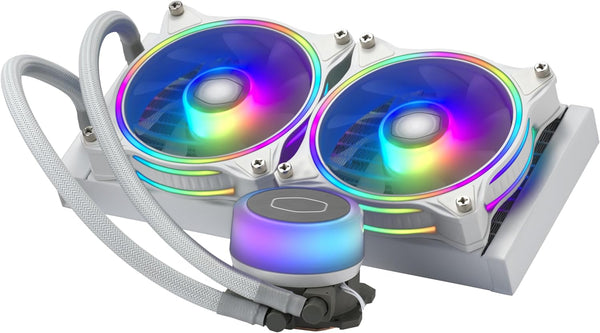 Cooler Master MasterLiquid ML240 Illusion White 白色 ARGB 240mm Liquid CPU Cooler MLX-D24M-A18PW-R1