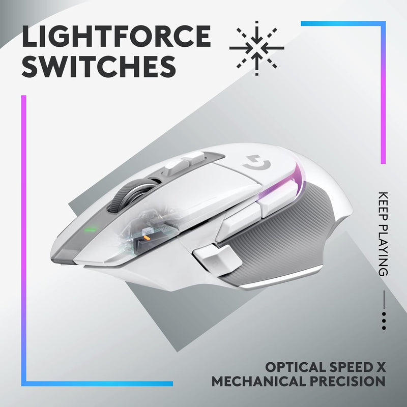 Logitech G502 X Plus RGB Lightspeed Wireless Gaming Mouse 無線遊戲滑鼠 - White 白色 910-006173 原裝行貨