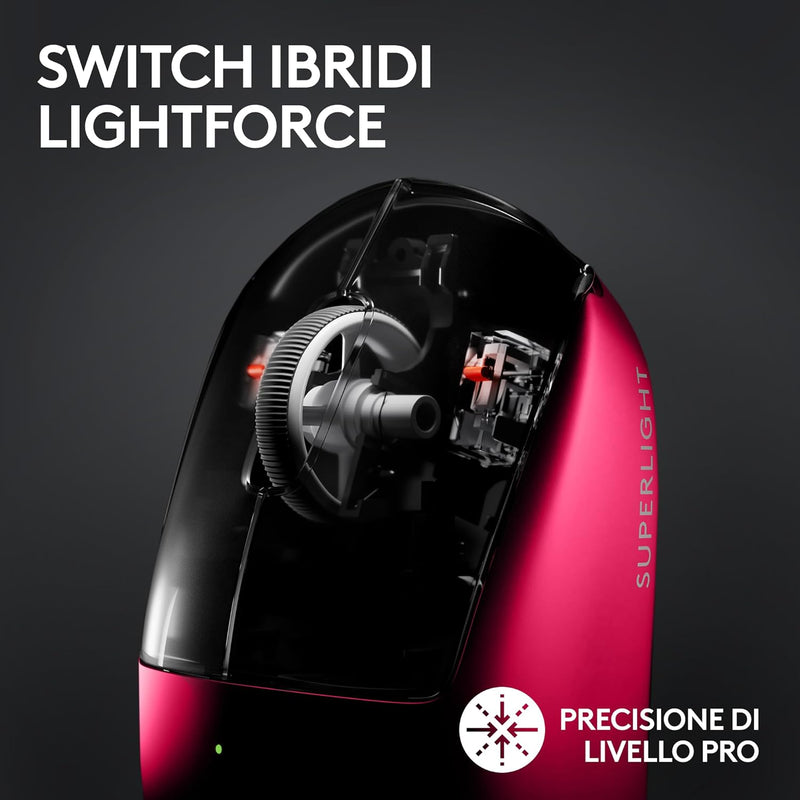 Logitech G PRO X Superlight 2 Lightspeed Wireless Gaming Mouse 無線遊戲滑鼠 - Pink 粉紅色 910-006799 原裝行貨