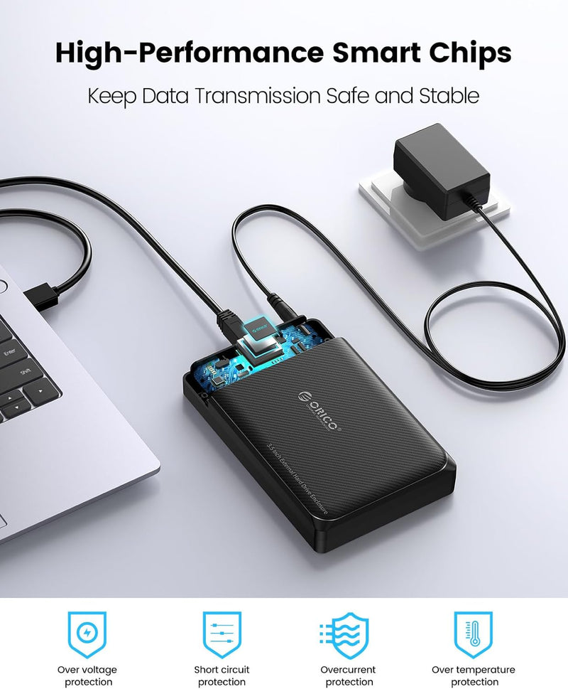 ORICO 3.5 inch Tool-Free External Hard Drive Enclosure DDW35-U3