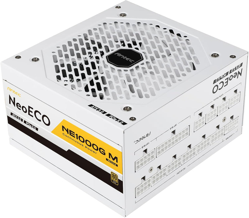 ANTEC 1000W NE1000G M WHITE ATX 3.0 NeoECO Gold Modular 80Plus Gold (NE1000G-M-WHITE-ATX3.0)