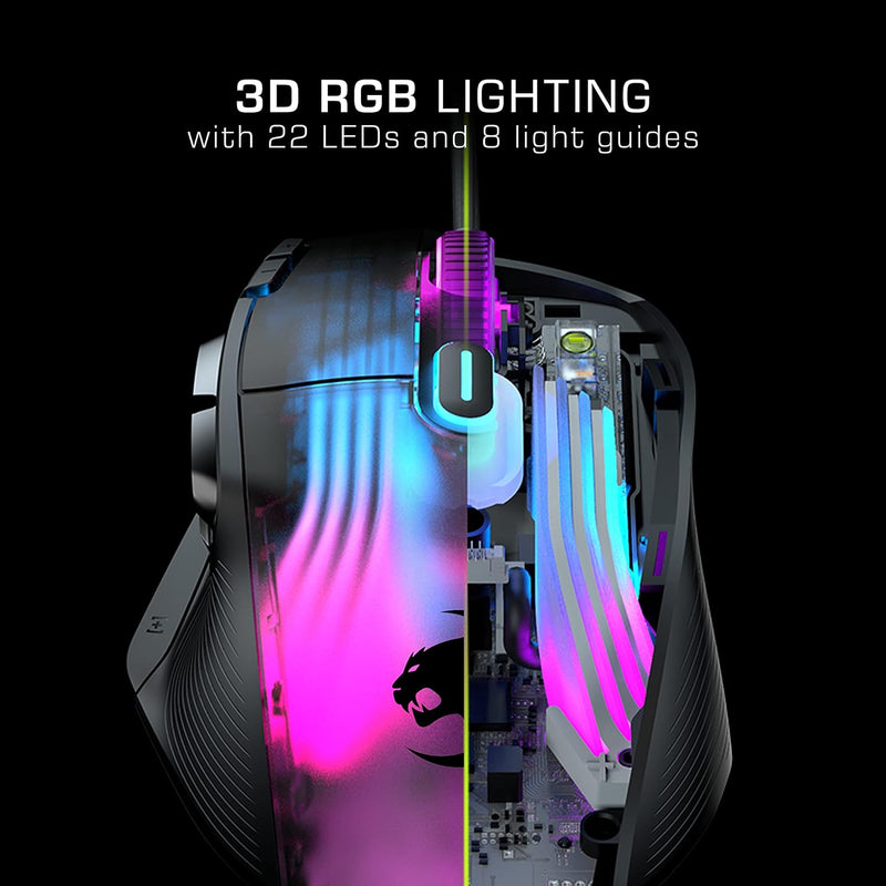 【ROCCAT 9月份夏日優惠】ROCCAT Kone XP 3D RGB 電競滑鼠 - Black 黑色 (ME-RKOXPBK)