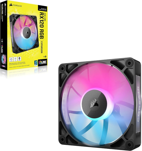 Corsair iCUE LINK RX120 RGB 120mm PWM Single Fan Expansion - Black 黑色 (單件裝) CO-9051017-WW