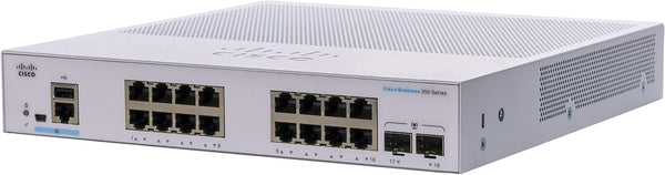 Cisco Business CBS350 16-Port Gigabit + 2-Port Gigabit SFP Uplink Managed 交換機 (CBS350-16T-2G-UK / NE-3516T2G) 有限終生保用