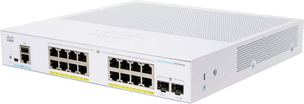 Cisco Business CBS350 16-Port Gigabit (120W PoE+) + 2-Port Gigabit SFP Uplink 全網管交換機 (CBS350-16P-2G-UK / NE-3516P2G) 有限終生保用