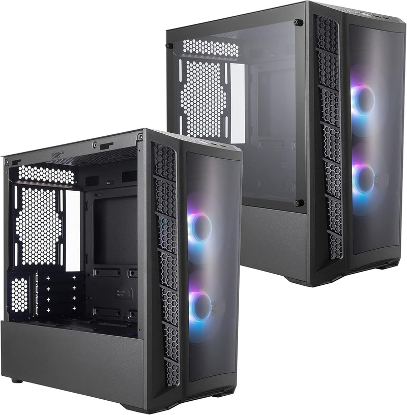 Cooler Master MasterBox MB320L Black Black ARGB Tempered Glass Micro-ATX Case MCB-B320L-KGNN 