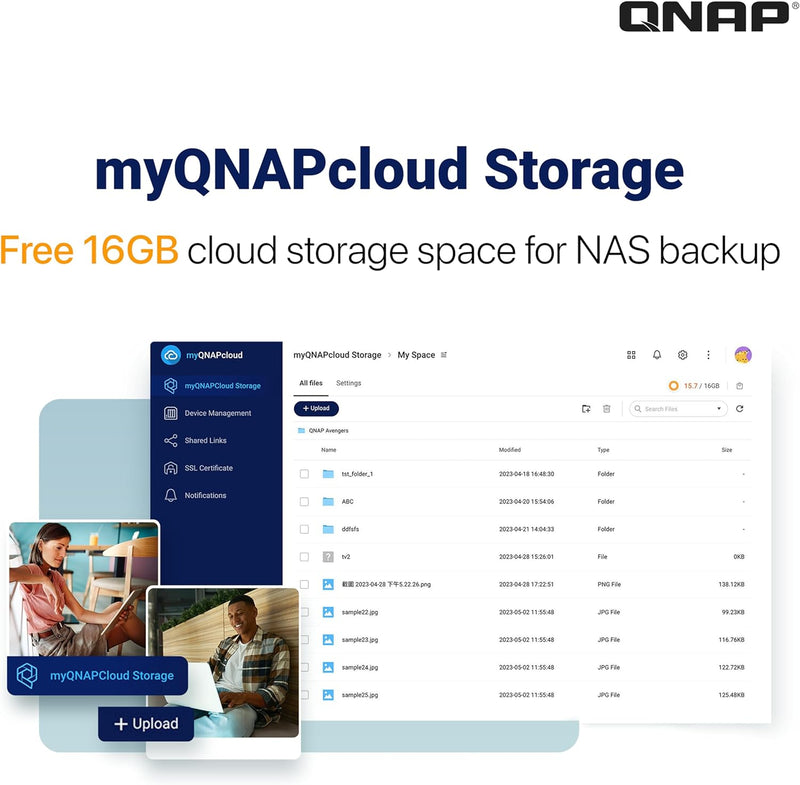 QNAP TS-216G 2.5GbE Lan 2-Bay NAS (Cortex-A55 2.0 GHz Quad Core CPU, 4GB Ram)