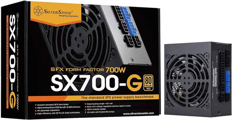 SilverStone 700W SX700-G SFX 80Plus Gold Full Modular Power Supply (SST-SX700-G)