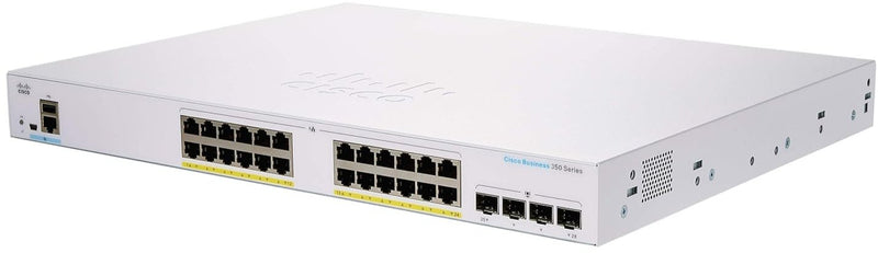 Cisco Business CBS350 24-Port Gigabit (370W PoE+) + 4-Port Gigabit SFP Uplink 全網管交換機 (CBS350-24FP-4G-UK / NE-3524A4G) 有限終生保用