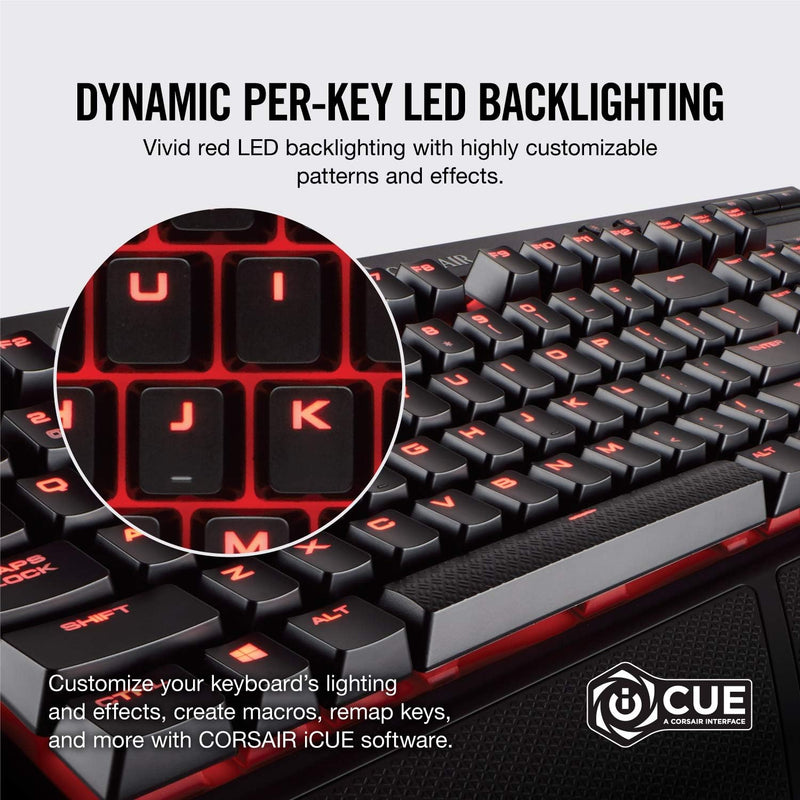 Corsair K68 Mechanical Gaming Keyboard - Red LED - CHERRY® MX Red CH-9102020-NA 