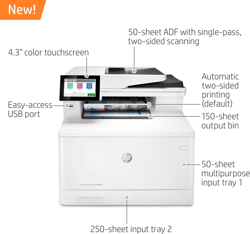 HP Color LaserJet Enterprise MFP M480f Printer -3QA55A