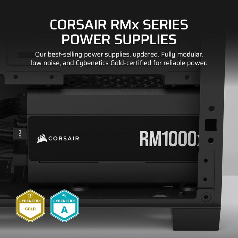 CORSAIR 1000W RM1000X-PCIE5.1 80Plus Gold Full Modular Power Supply (CP-9020271-UK)