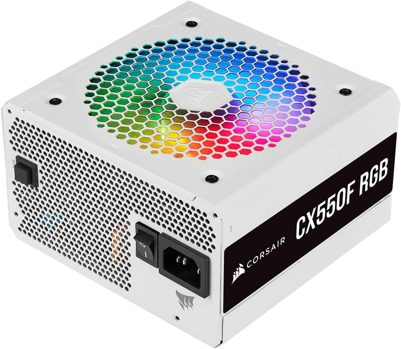 CORSAIR 550W CX550F-RGB-WH 白色 Bronze Fully Modular RGB Power Supply (CP-9020225-UK)