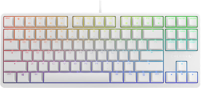 CHERRY G80-3000S TKL 白框RGB 機械式鍵盤 (青軸) G80-3831LSAEU-0