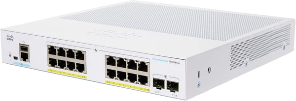 Cisco Business CBS250 16-Port Gigabit Ethernet (PoE+ 120W) + 2-Port Gigabit SFP uplink 智能交換機 (CBS250-16P-2G-UK / NE-2516P2G) 有限終生保用