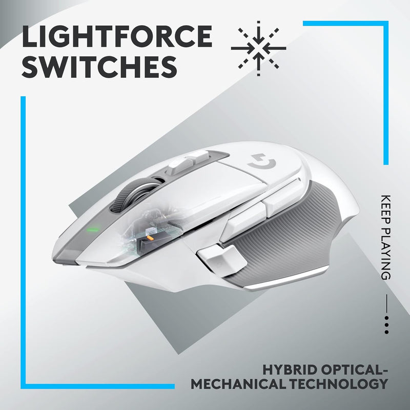 Logitech G502 X Lightspeed Wireless Gaming Mouse 無線遊戲滑鼠 - White 白色 910-006191 原裝行貨