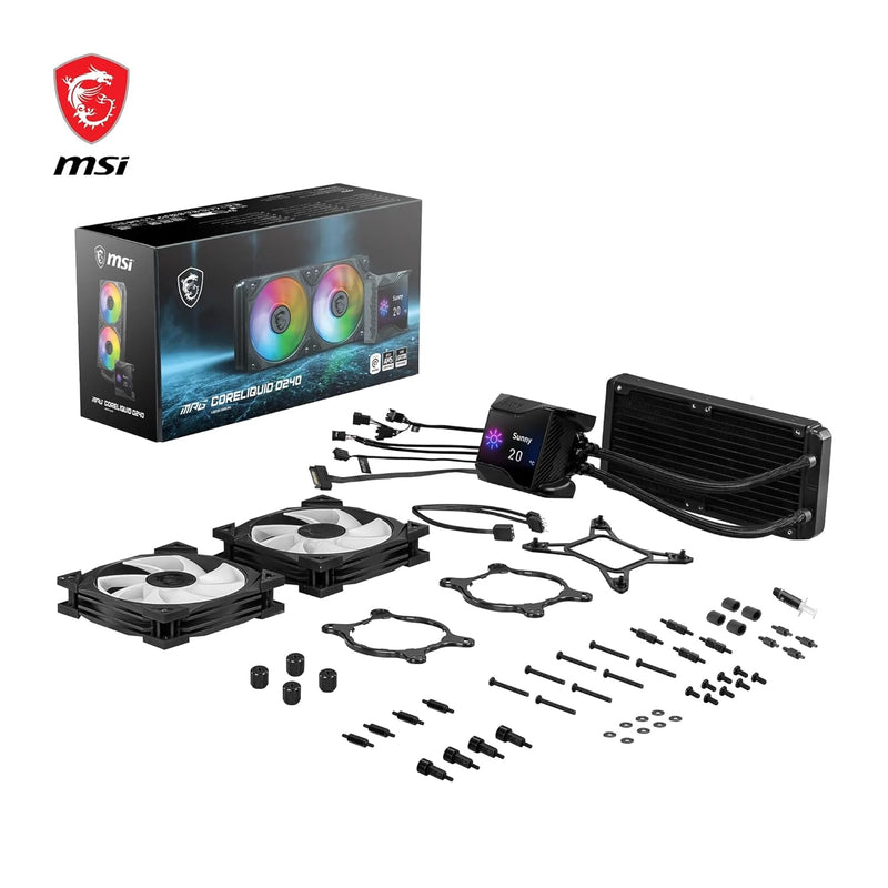 MSI MPG CORELIQUID D240 240mm ARGB LCD Liquid CPU Cooler (TH-MPCLD24)