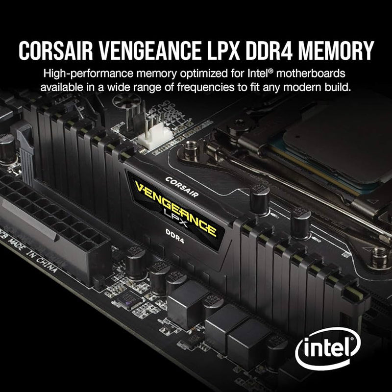 CORSAIR 32GB Kit (2x16GB) VENGEANCE LPX CMK32GX4M2D3600C18 DDR4 3600MHz Memory