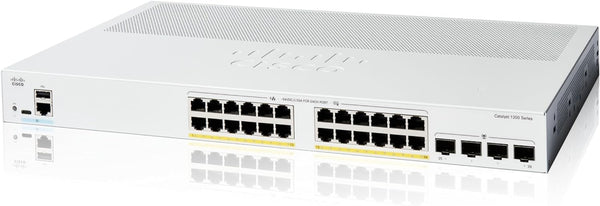 [最新產品] Cisco Catalyst 1200 24-Port Gigabit Ethernet + 4xSFP (195W PoE+) Smart Managed Switch (C1200-24P-4G-UK/NE-1224P4G)