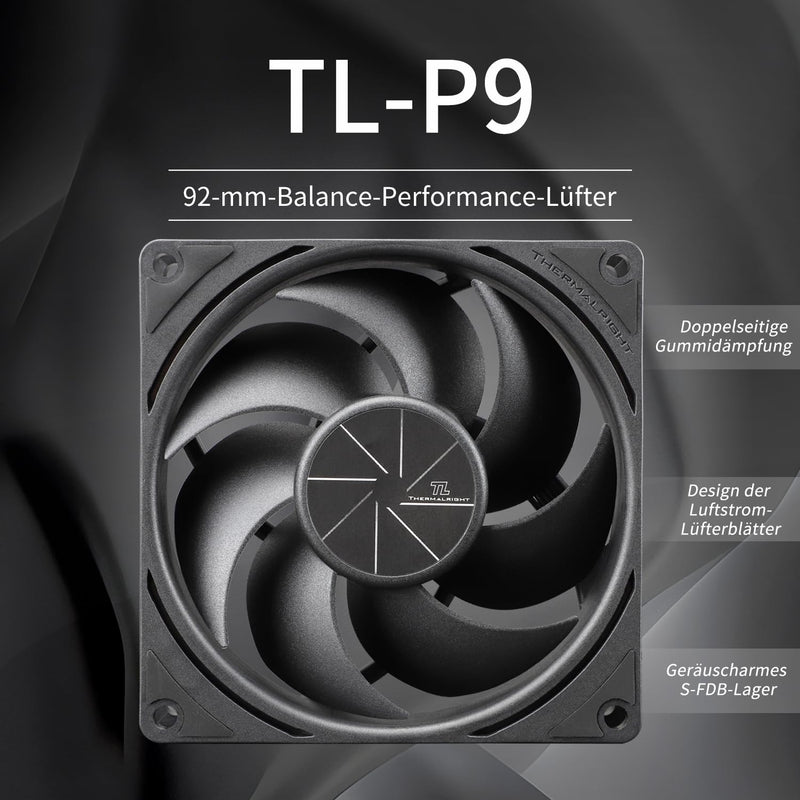 Thermalright TL-P9 Black 黑色 92mm PWM Case Fan