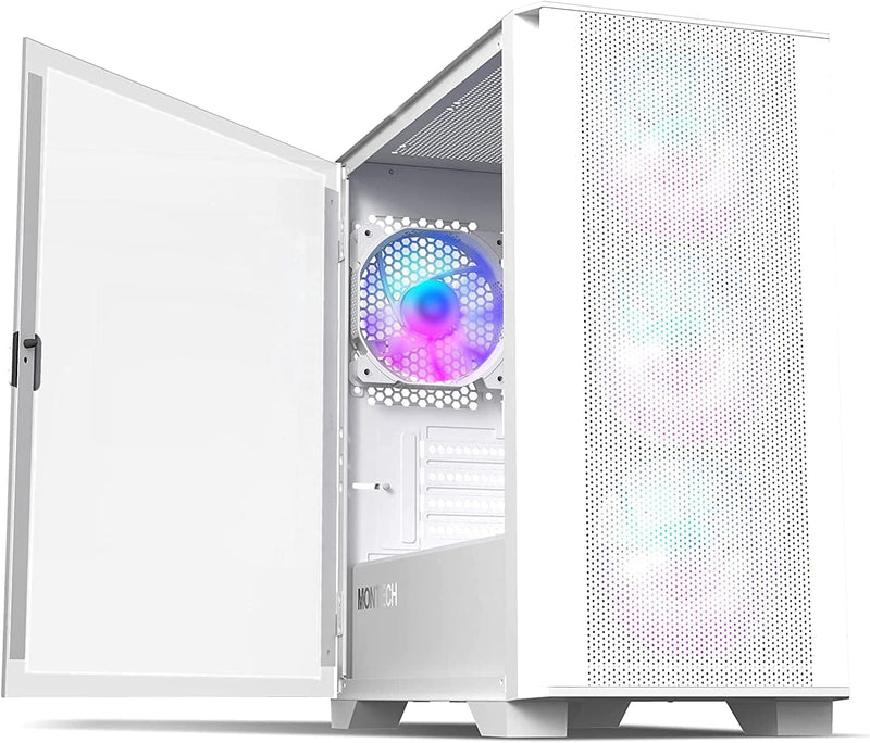 MONTECH AIR 100 White ARGB Tempered Glass Micro-ATX Case MO-CA-AIR100-ARGB-WH