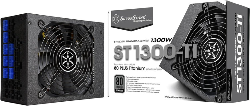 SilverStone 1300W ST1300-TI 80Plus Titanium Full Modular Power Supply (SST-ST1300-TI) 