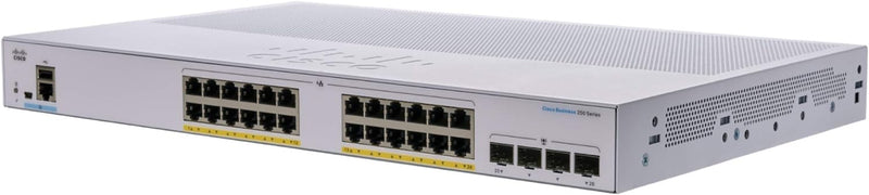 Cisco Business CBS250 24-Port Gigabit Ethernet (195W PoE+) + 4-Port 10G SFP+ Uplink 智能交換機 (CBS250-24P-4X-UK / NE-2524P4X) 有限終生保用