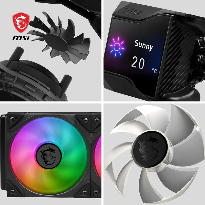 MSI MPG CORELIQUID D240 240mm ARGB LCD Liquid CPU Cooler (TH-MPCLD24)