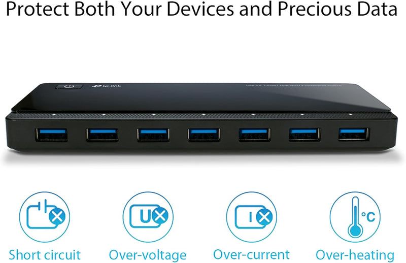 TP-Link UH720 USB 3.0 7-Port Hub w/2*Charging Ports