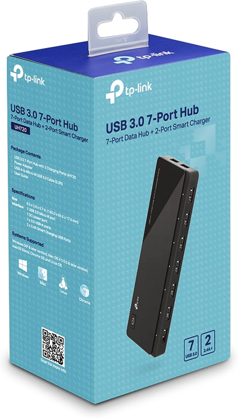 TP-Link UH720 USB 3.0 7-Port Hub w/2*Charging Ports