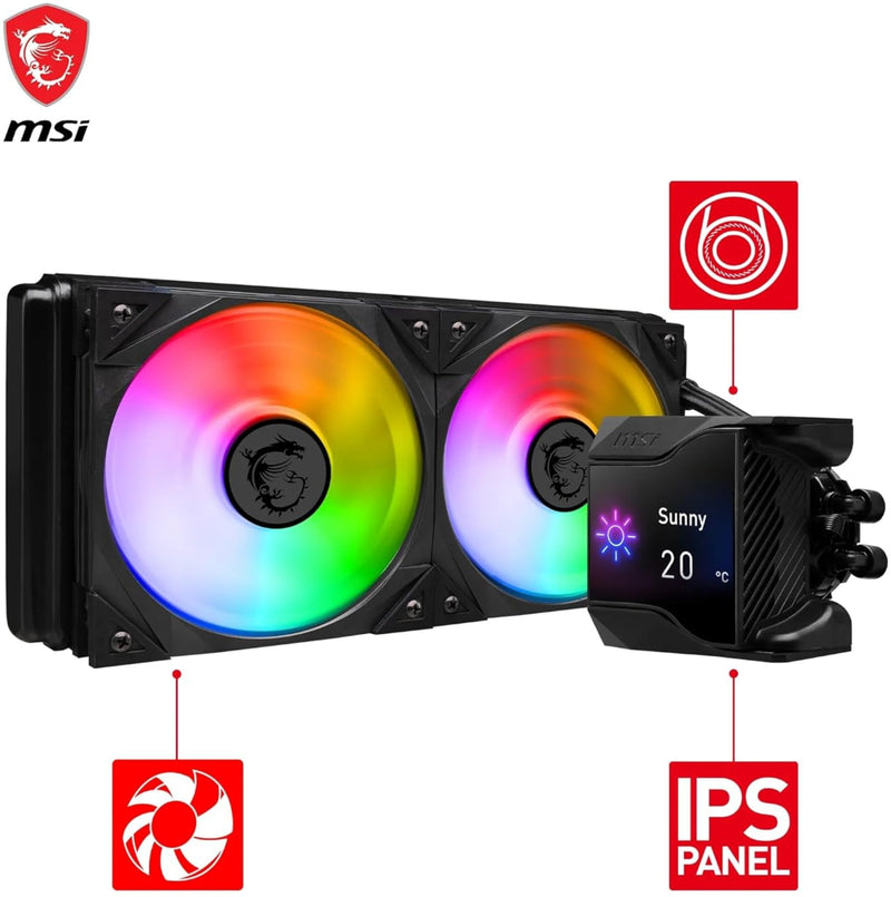 MSI MPG CORELIQUID D240 240mm ARGB LCD Liquid CPU Cooler (TH-MPCLD24)