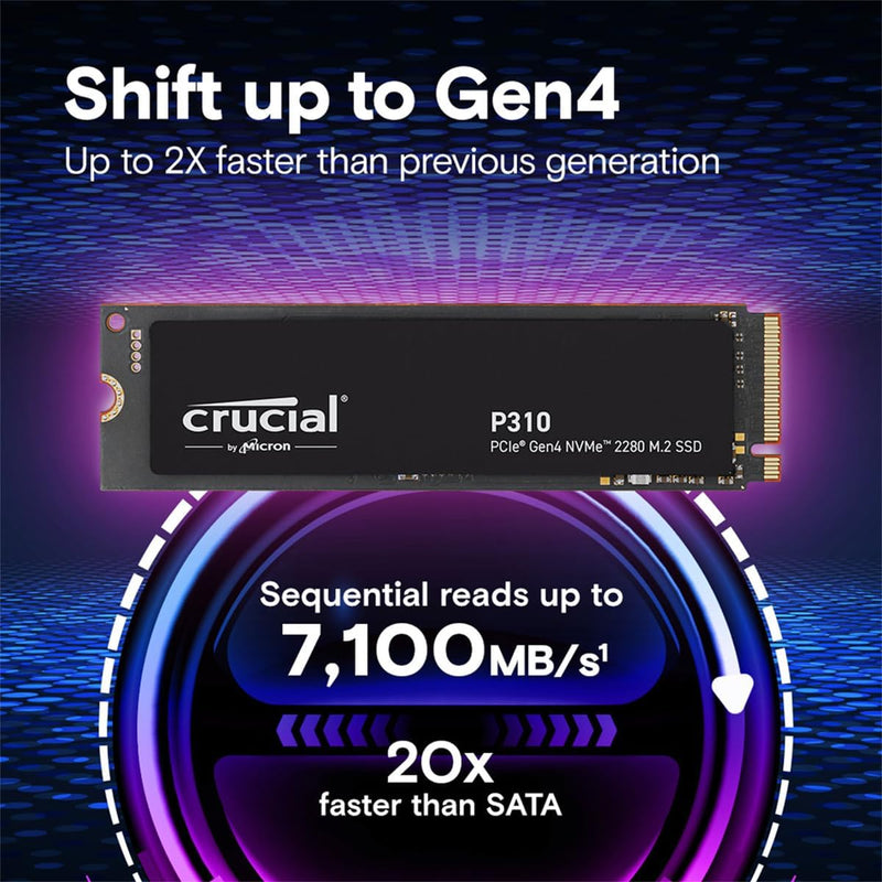 Crucial 2TB P310 CT2000P310SSD8 PCIe Gen4 NVMe 2280 M.2 SSD