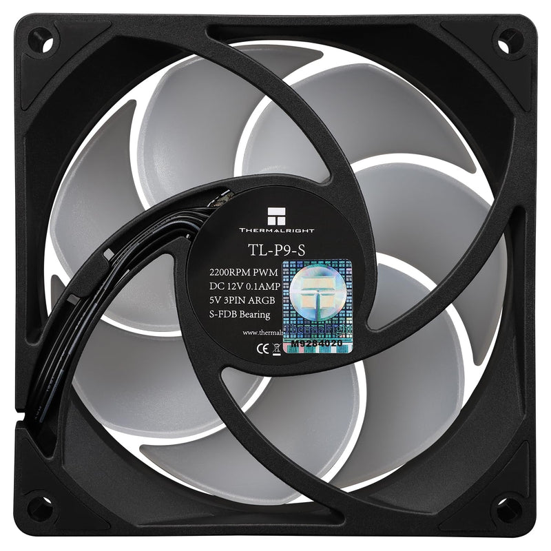 Thermalright TL-P9-S Black 黑色 92mm PWM ARGB Case Fan