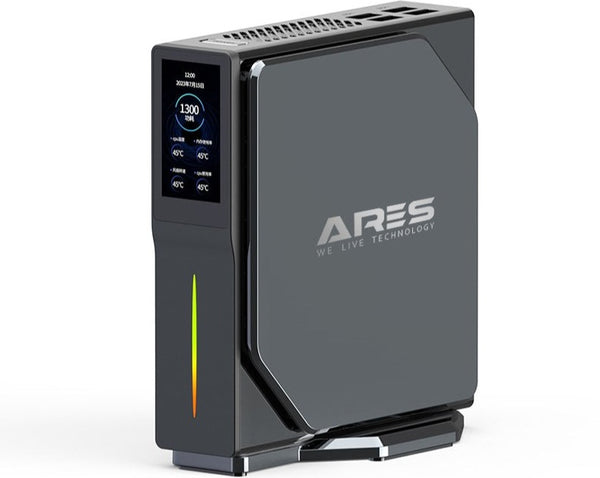 [最新產品] ARES Marbas Intel N100 Mini PC (Intel® Processor N100/8GB/256GB/Window 11 Pro/Wifi+BT) 附設1.9"LCD螢幕，顯示CPU溫度、負載等資訊