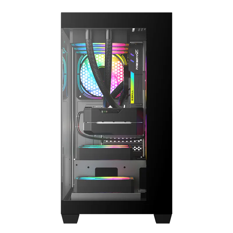 darkFlash DS900M Black 黑色 無中柱全景 Micro-ATX Case 不含風扇 (CA-DS900MB)