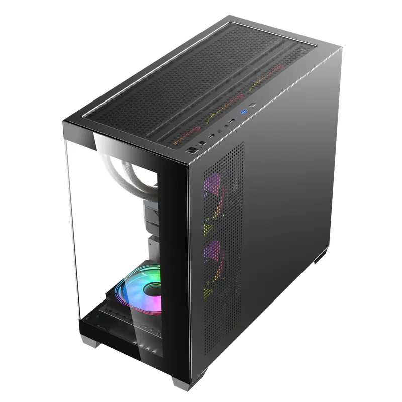 darkFlash DS900M Black 黑色 無中柱全景 Micro-ATX Case 不含風扇 (CA-DS900MB)