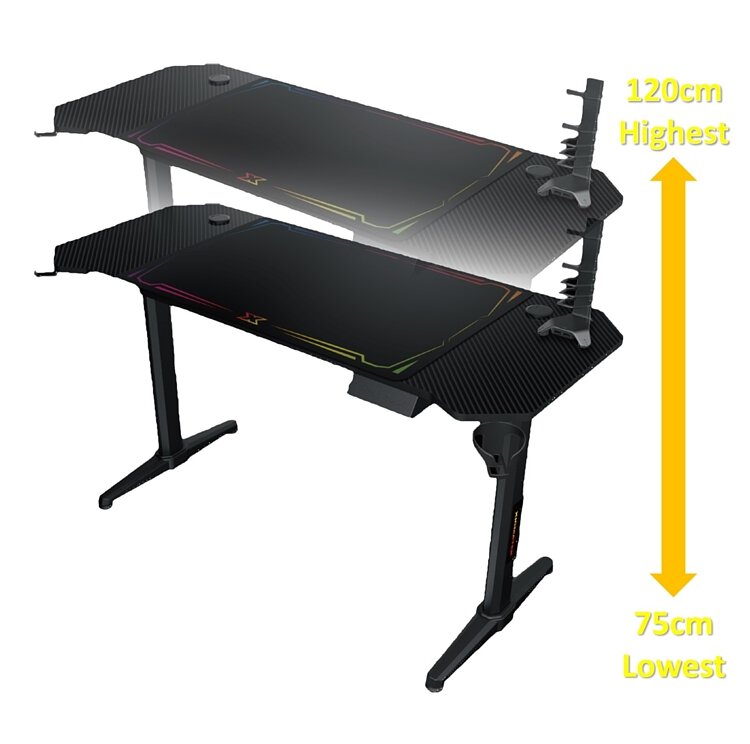 Xigmatek Apex (Single Motor) Electric Adjustable Lift Gaming Table (GD-APEXSMB) (Direct Delivery from Agent)