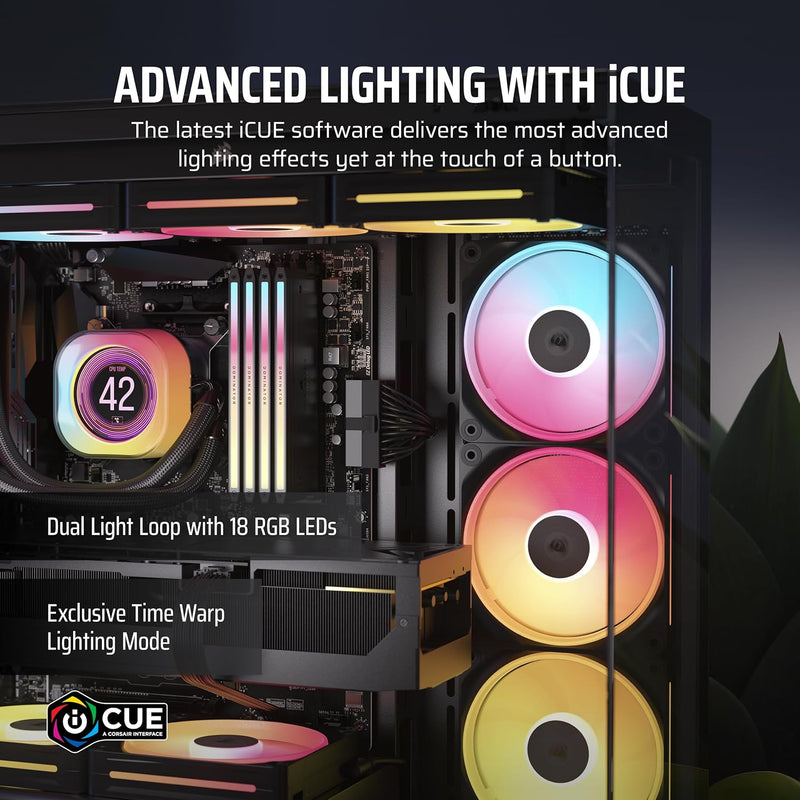 Corsair iCUE LINK LX140-R RGB Expansion Black 140mm PWM Reverse PC Case Fan (CO-9051051-WW)