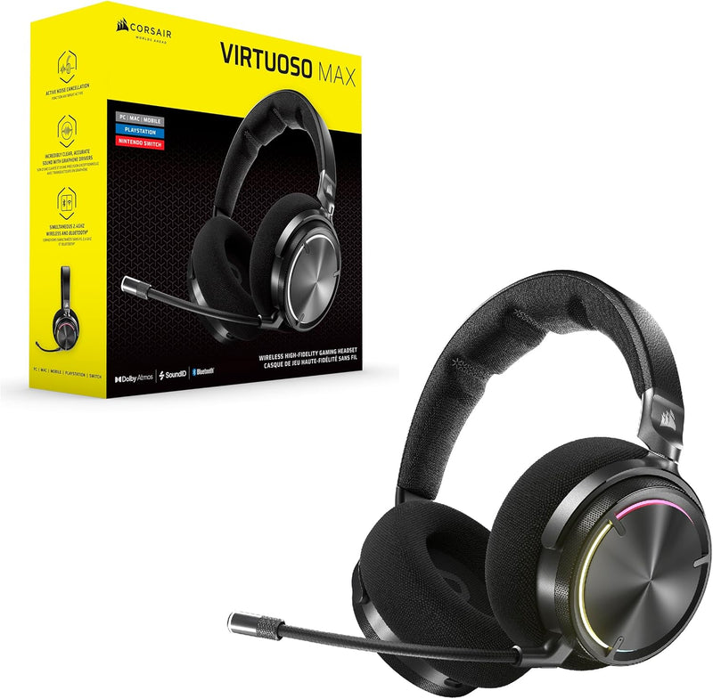 [Black Friday Offer] Corsair VIRTUOSO MAX Wireless Gaming Headphones Carbon Color 碳黑色 CA-9011372-WW