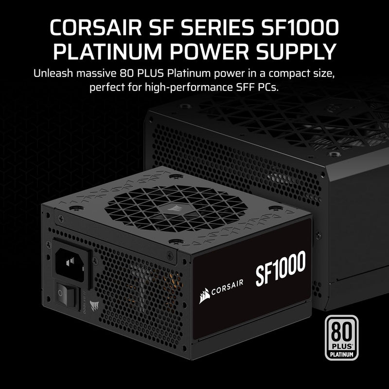 CORSAIR 1000W SF1000 SFX ATX3.0 80Plus Platinum Full Modular Power Supply (CP-9020257-UK)