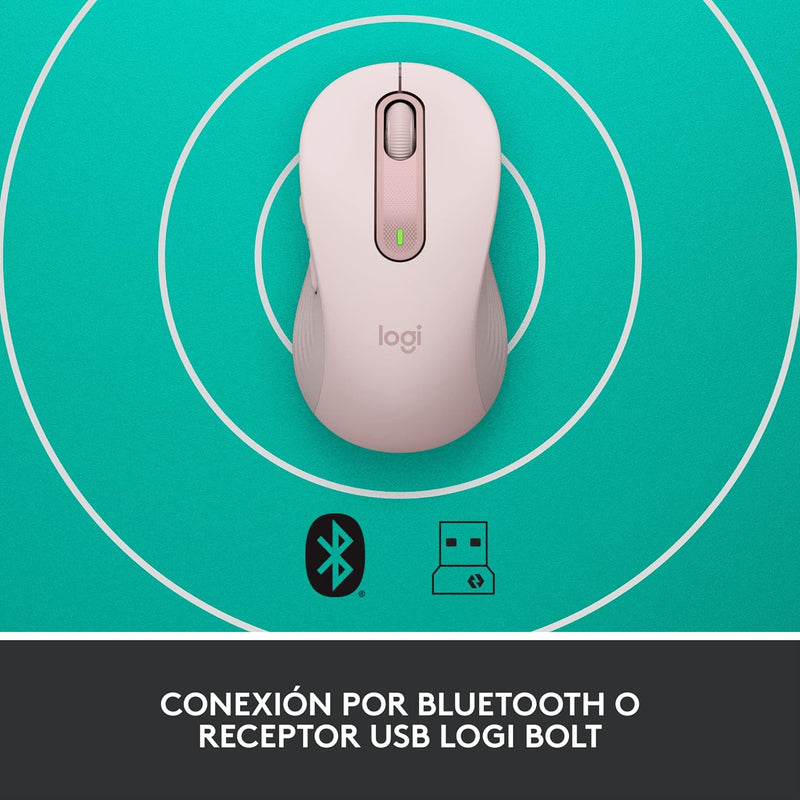 Logitech Signature M650 Silent Wireless Mouse 靜音無線滑鼠 - Rose Pink 玫瑰粉色 910-006260 原裝行貨