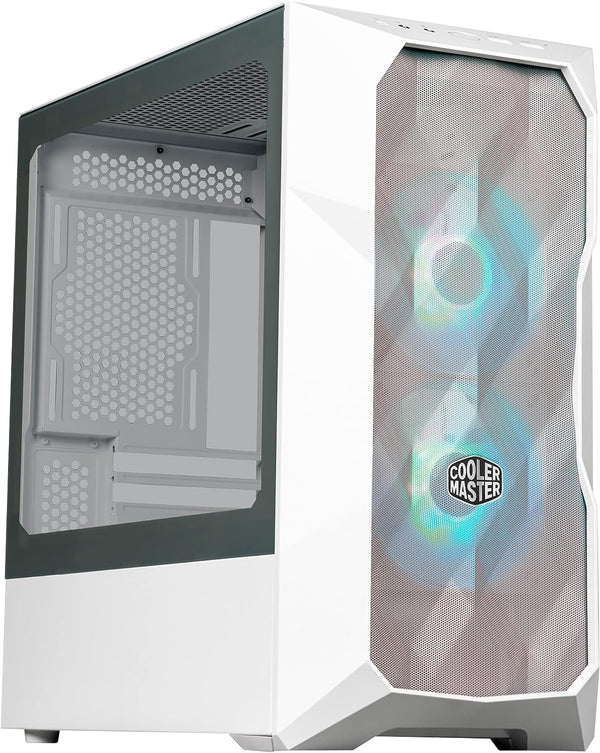 Cooler Master MasterBox TD300 Mesh White 白色 ARGB Tempered Glass Micro-ATX Case TD300-WGNN-S00