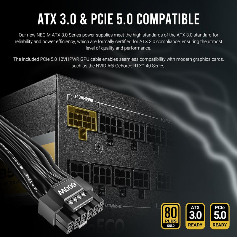 ANTEC 1000W NE1000G M ATX 3.0 NeoECO Gold Modular 80Plus Gold (NE1000G-M-ATX3.0) 