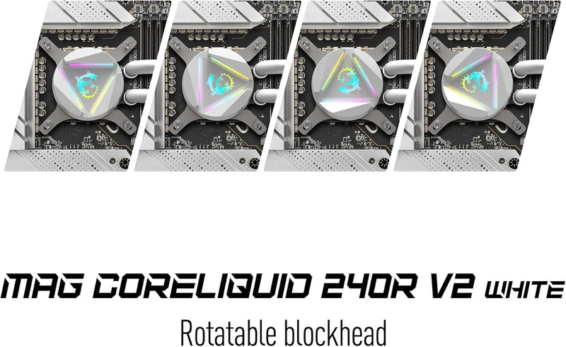 MAG CORELIQUID 240R V2 WHITE ARGB 240mm Liquid CPU Cooler 